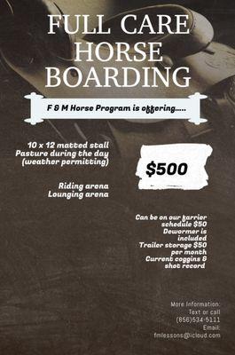 F & M Horse Program