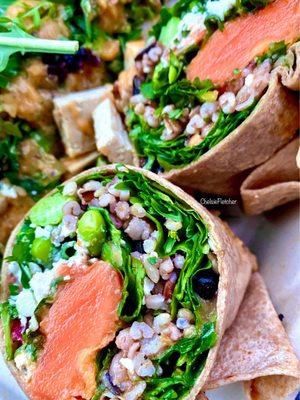 Papaya Dream Salad with tofu as a wrap