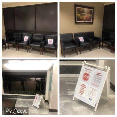 Socially distant seating and Covid protocols (10/2020)