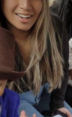 My botched hair before Amie fix it. Look at my ends