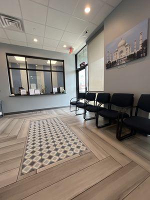 Very clean and bright waiting room