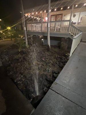 Kid from church jump up down here broke water pipe dumb kid