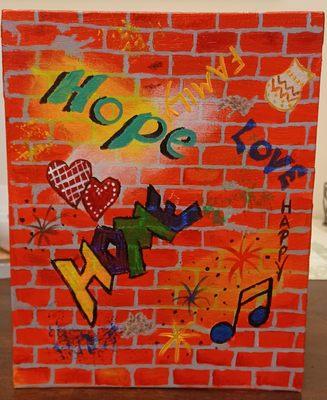 Gratitude graffiti to express what you are grateful for.