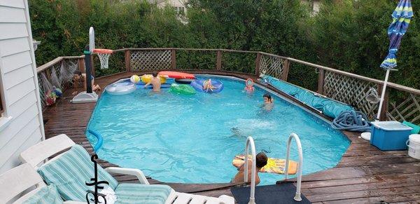 Pool before vinyl lattice 2018.