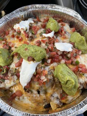 Ground beef nachos