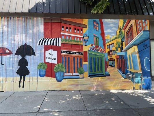 The Green Post mural