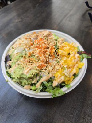 Small Poke Bowl filled with one's choice of healthy goodness