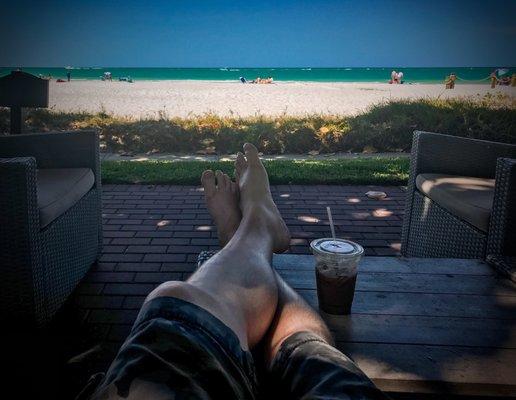Beautiful views from a tree canopy covered patio.