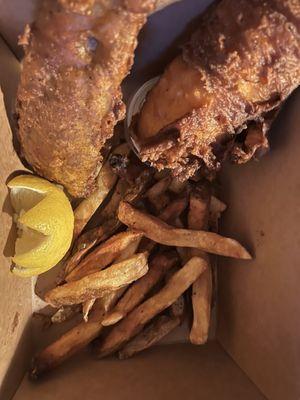 Fish and a woeful amount of "chips"