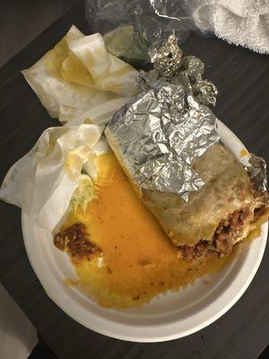 Why so much fat?! It soaked the tortilla !