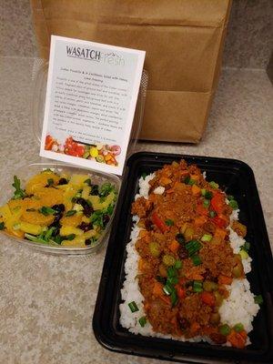 Cuban Picadillo and Caribbean Salad