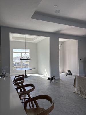 Wall in the entryway from kitchen