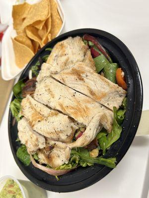 The best salad! Beechwood Salad. Grilled chicken on top and tbh it's so delicious and the dressing is perfect.
