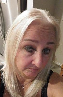 No makeup & look 10 years younger!!! LOL Just permanent makeup