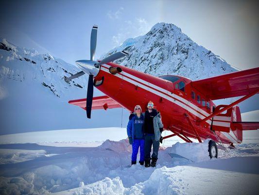 On the Ruth Glacier with my son!