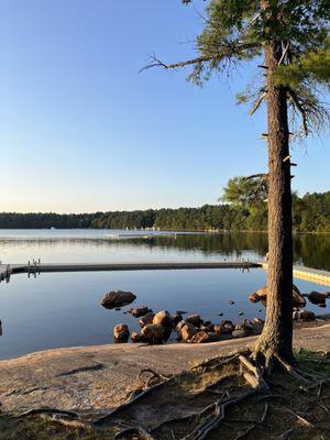 The swim test at camp Three Point floated to the dam
