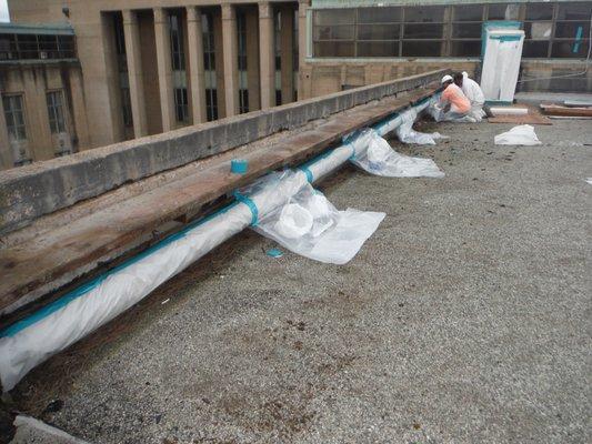 Asbestos pipe insulation abatement, Salinas, CA