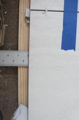 4 inches of unsupported tiles!