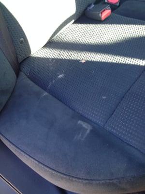 Something nasty smeared on the back seat.