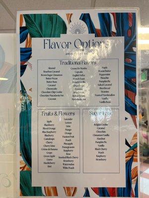 Flavor options