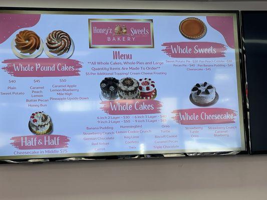 honey'z sweets bakery