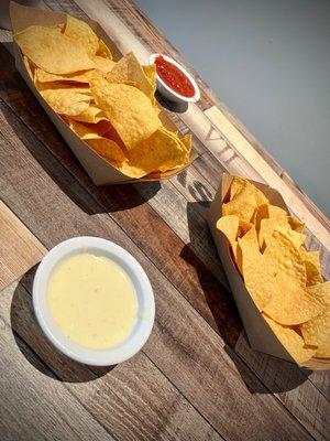 Chips and queso/ salsa