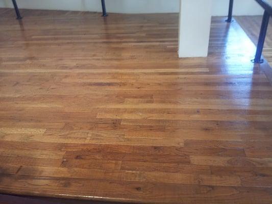 hardwoid striped and refinishing