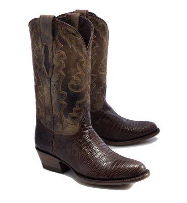 Lizard Brown Round Toe