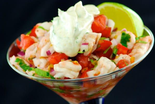 Ceviche with Tequila cream