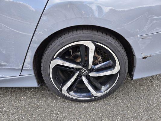 Damage to rims