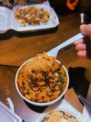 birria ramen with shrimp