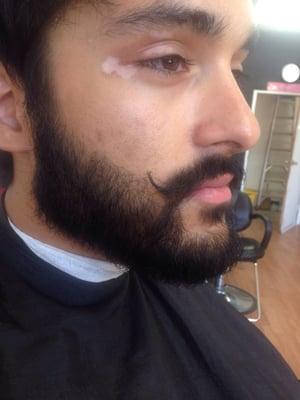 We can trim and style your beard as well
