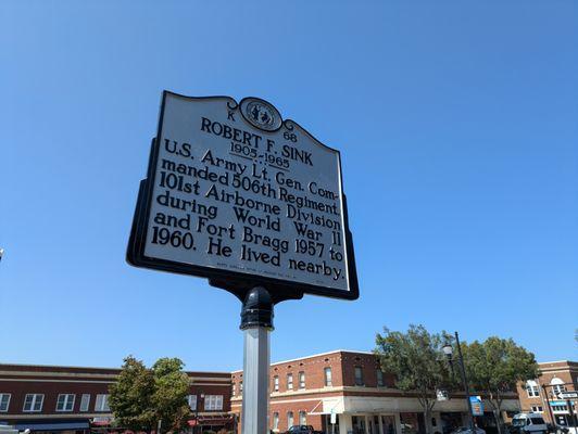Robert F. Sink Historical Marker, Lexington
