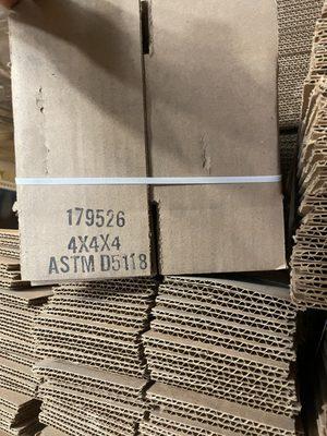 4x4x4 Corrugated Box