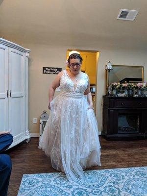 On my wedding day.