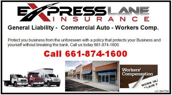Need to Insure your business ?? or your Commercial car? Call us let us walk you through it.