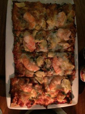Shrimp and pineapple flatbread