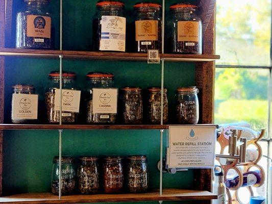 Large variety of all natural, herbal teas