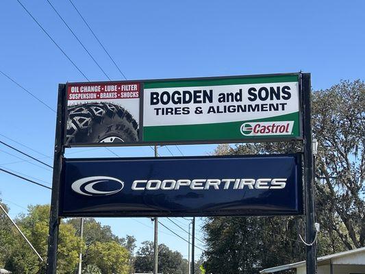Bogden and Sun's tires and alignment great place to get your vehicle service is done.