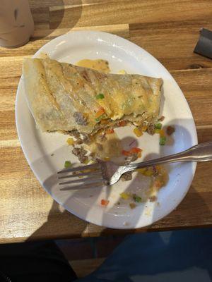 Philly breakfast crepe
