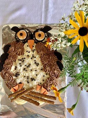14 cupcakes made our owl for NHACC's Executive Director's birthday.