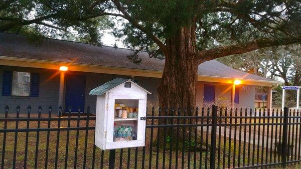 One of the two Lowcountry Blessing Boxes. The 2nd, not quite as weathered, is just inside the drive.