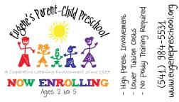 Enrolling Ages 2 and 3! 541-984-5531