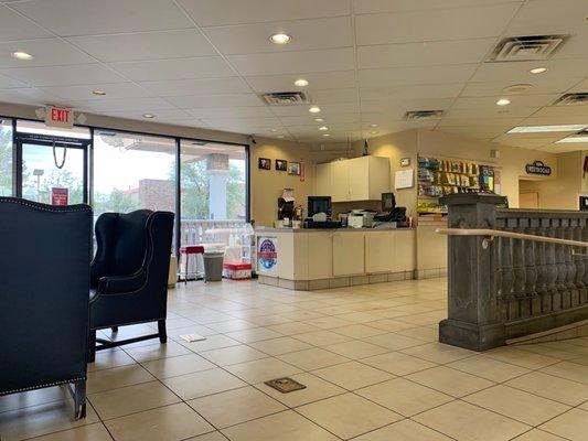 Car wash waiting area