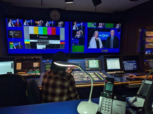 From the production control room.