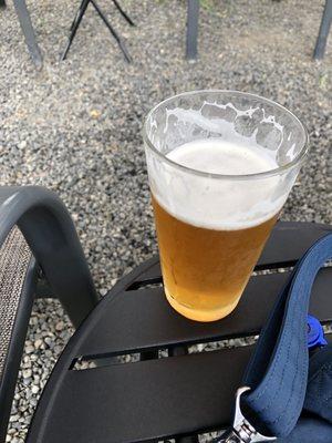 A pint of their double IPA