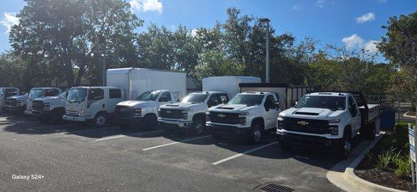 Box trucks, service body trucks, landscape trucks and cargo vans.