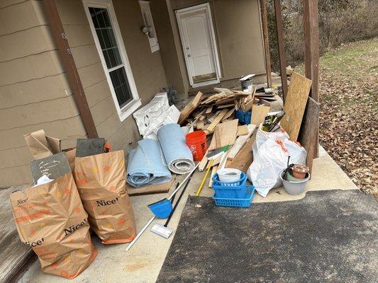 Porch junk removal