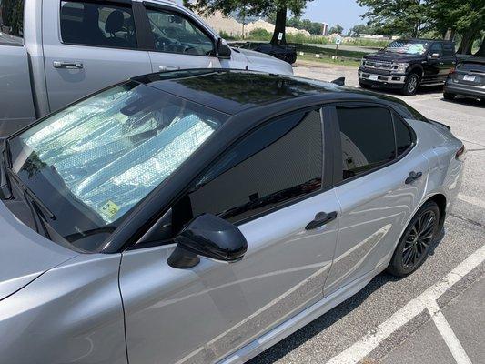 Gloss black roof wrap!