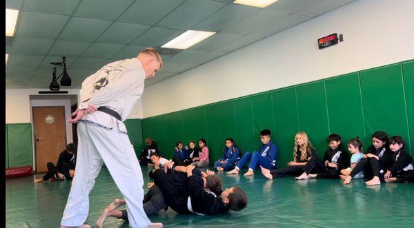 Coach Boran looking for the tap.